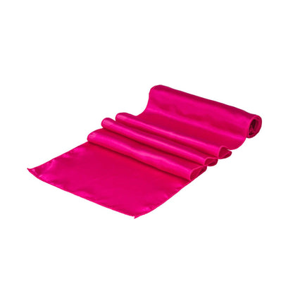 Table Tek Dark Pink Satin Table Runner - 12" x 108" - 1 count box