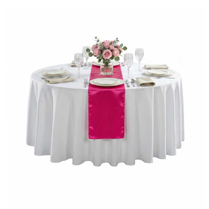 Table Tek Dark Pink Satin Table Runner - 12" x 108" - 1 count box