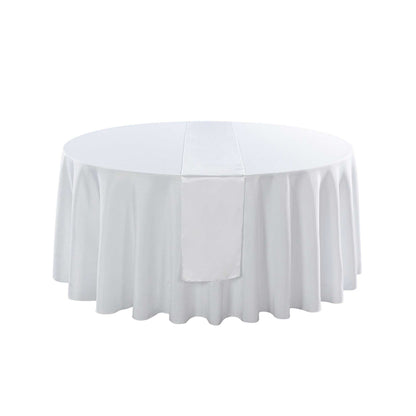 Table Tek White Satin Table Runner - 12" x 108" - 1 count box