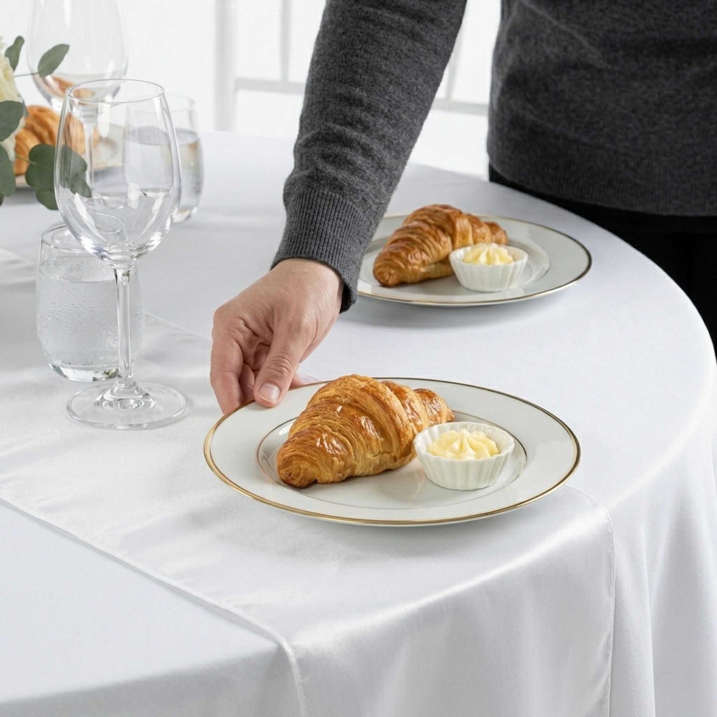 Table Tek White Satin Table Runner - 12" x 108" - 1 count box