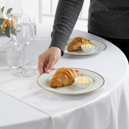 Table Tek White Satin Table Runner - 12" x 108" - 10 count box