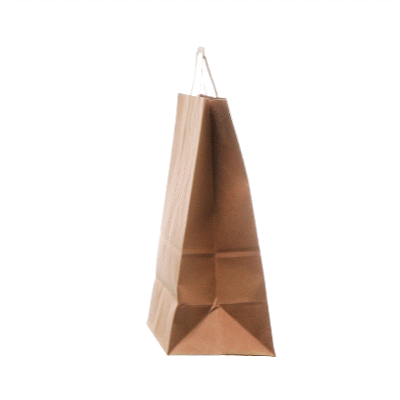Bag Tek Kraft Paper Retail Bag - with Handles - 12" x 7" x 17" - 100 count box