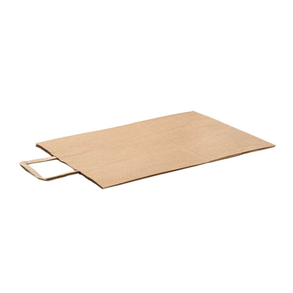 Bag Tek Kraft Paper Retail Bag - with Handles - 12" x 7" x 17" - 100 count box