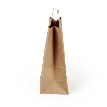 Bag Tek Kraft Paper Retail Bag - with Handles - 12" x 7" x 17" - 100 count box