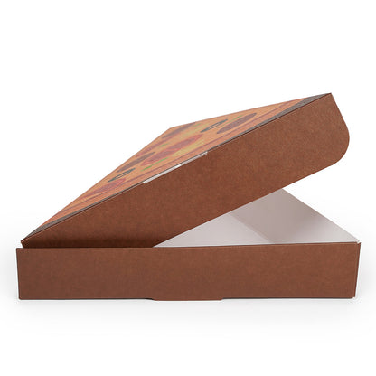 Eco Pie Kraft Paper Pizza Slice Box - Clamshell - 9 1/4" x 10 1/4" x 1 3/4" - 100 count box
