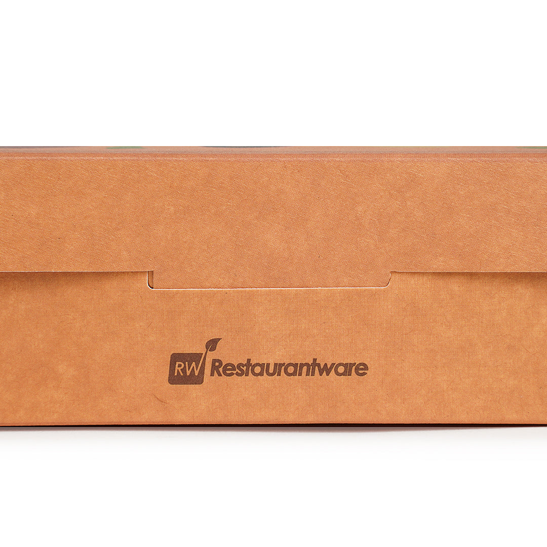 Eco Pie Kraft Paper Pizza Slice Box - Clamshell - 9 1/4" x 10 1/4" x 1 3/4" - 100 count box