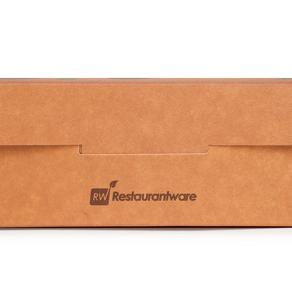 Eco Pie Kraft Paper Pizza Slice Box - Clamshell - 9 1/4" x 10 1/4" x 1 3/4" - 100 count box