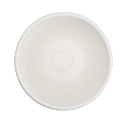 Pulp Tek 8 oz Round White Sugarcane / Bagasse Cup - 3 1/4" x 3 1/4" x 3 1/2" - 100 count box