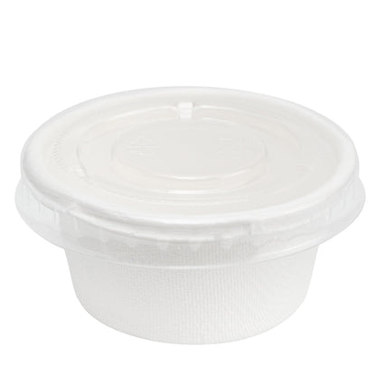 Pulp Tek Round Clear Plastic Lid - Fits 2 oz Take Out Portion Cup - 2000 count box