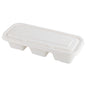 Pulp Tek Rectangle White Sugarcane / Bagasse Lid - Fits Catering Container - 100 count box