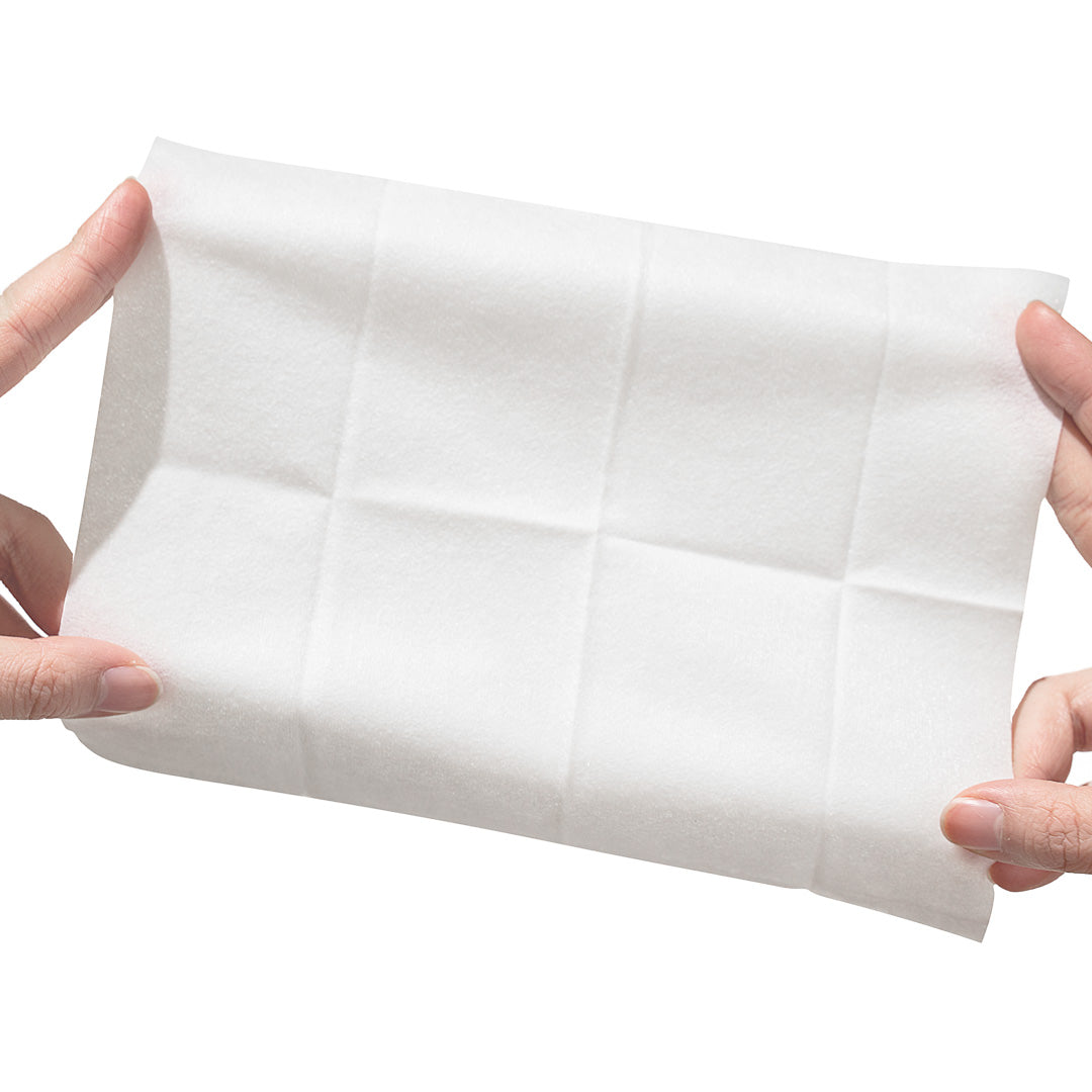 Luxenap White Moist Towelette - Aloe-Scented, Alcohol Free - 5 1/4" x 2 1/2" - 100 count box