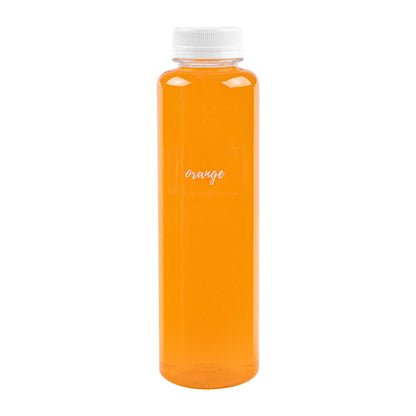 Label Tek Plastic Orange Label - Clear with White Font, Water-Resistant - 2" x 1" - 100 count box