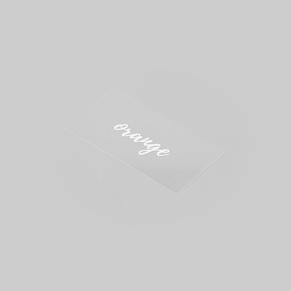 Label Tek Plastic Orange Label - Clear with White Font, Water-Resistant - 2" x 1" - 100 count box