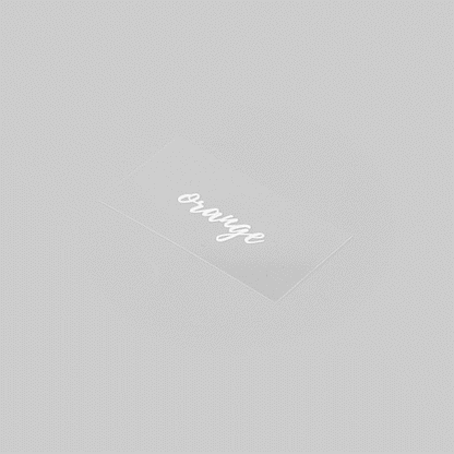 Label Tek Plastic Orange Label - Clear with White Font, Water-Resistant - 2" x 1" - 100 count box