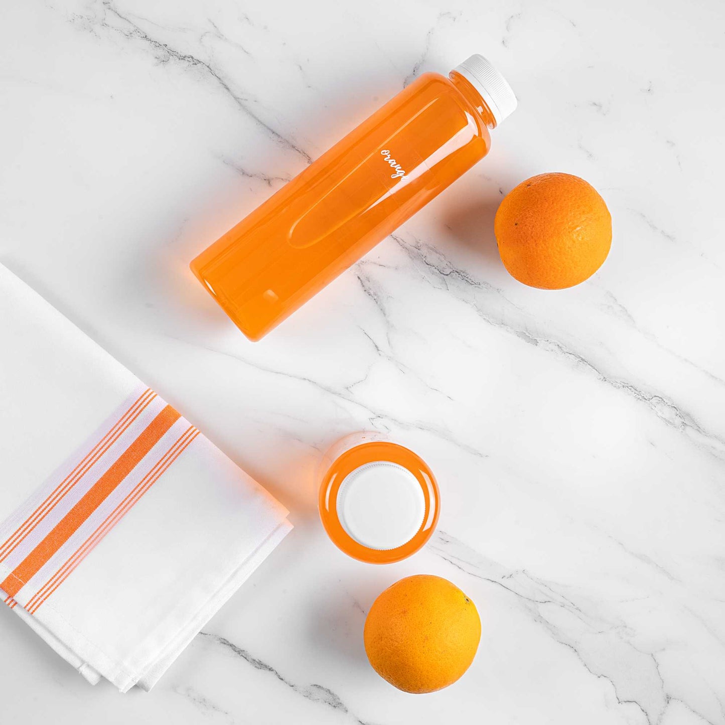 Label Tek Plastic Orange Label - Clear with White Font, Water-Resistant - 2" x 1" - 100 count box