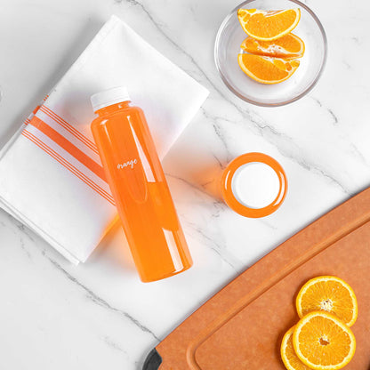 Label Tek Plastic Orange Label - Clear with White Font, Water-Resistant - 2" x 1" - 100 count box