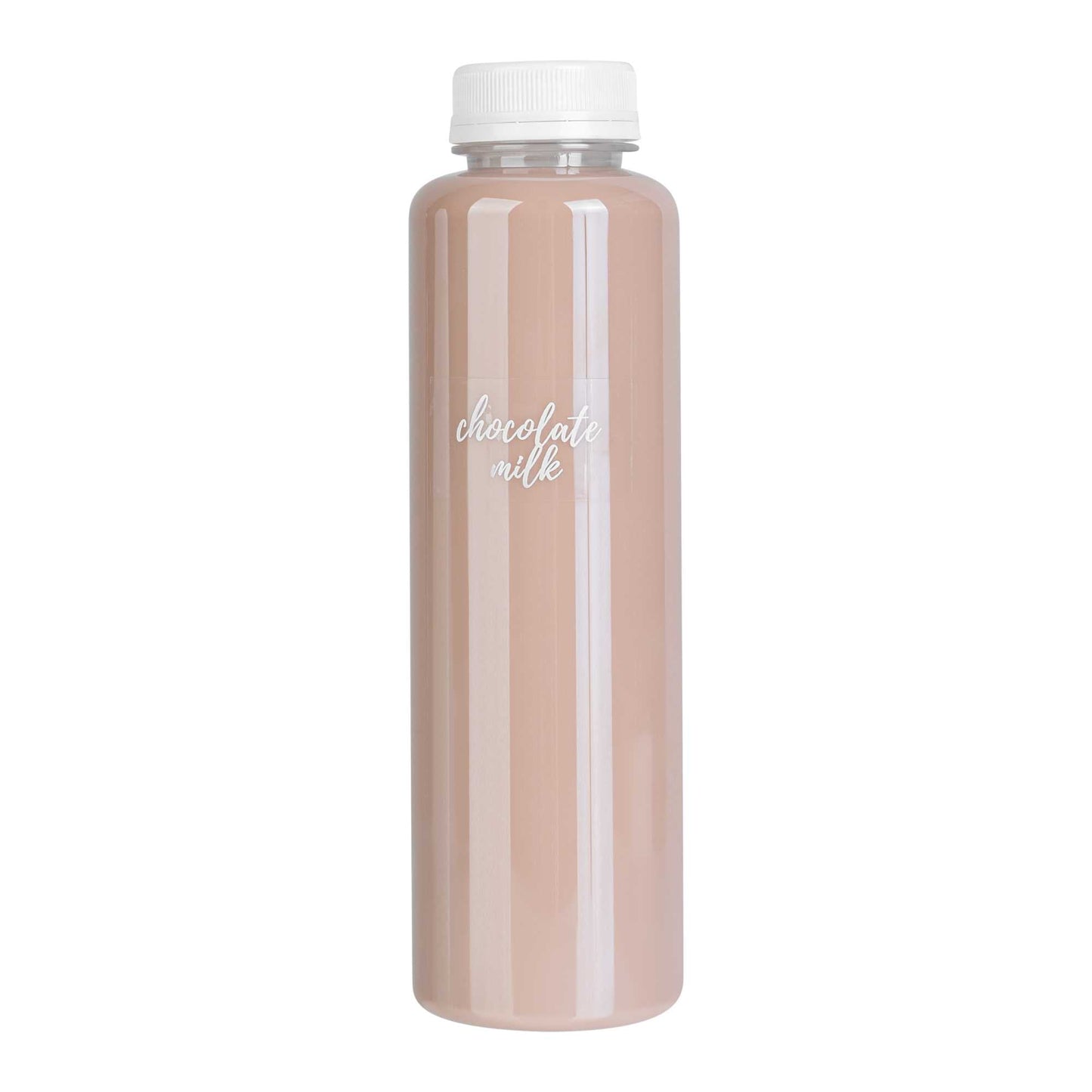 Label Tek Plastic Chocolate Milk Label - Clear with White Font, Water-Resistant - 2" x 1" - 100 count box