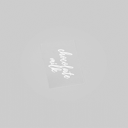 Label Tek Plastic Chocolate Milk Label - Clear with White Font, Water-Resistant - 2" x 1" - 100 count box
