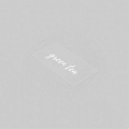 Label Tek Plastic Green Tea Label - Clear with White Font, Water-Resistant - 2" x 1" - 100 count box