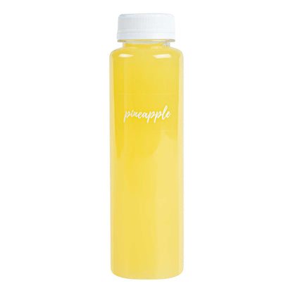 Label Tek Plastic Pineapple Label - Clear with White Font, Water-Resistant - 2" x 1" - 100 count box