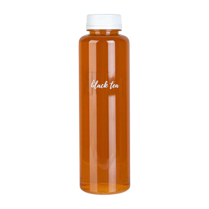 Label Tek Plastic Black Tea Label - Clear with White Font, Water-Resistant - 2" x 1" - 100 count box