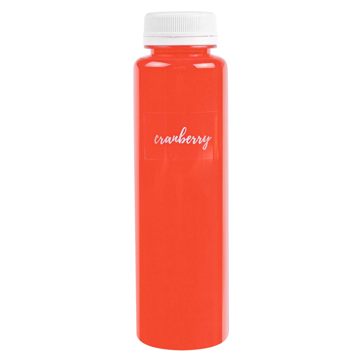 Label Tek Plastic Cranberry Label - Clear with White Font, Water-Resistant - 2" x 1" - 100 count box