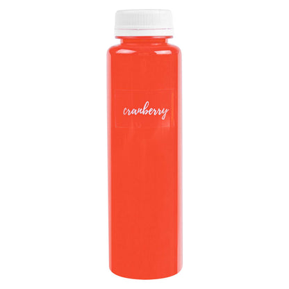 Label Tek Plastic Cranberry Label - Clear with White Font, Water-Resistant - 2" x 1" - 100 count box