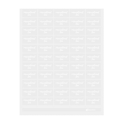 Label Tek Plastic Unsweetened Tea Label - Clear with White Font, Water-Resistant - 2" x 1" - 100 count box