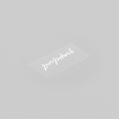 Label Tek Plastic Grapefruit Label - Clear with White Font, Water-Resistant - 2" x 1" - 100 count box