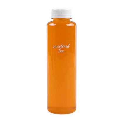 Label Tek Plastic Sweetened Tea Label - Clear with White Font, Water-Resistant - 2" x 1" - 100 count box