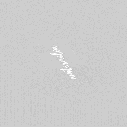 Label Tek Plastic Watermelon Label - Clear with White Font, Water-Resistant - 2" x 1" - 100 count box