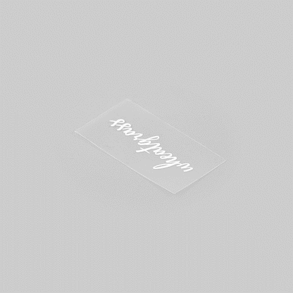 Label Tek Plastic Wheatgrass Label - Clear with White Font, Water-Resistant - 2" x 1" - 100 count box
