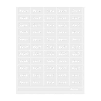 Label Tek Plastic Turmeric Label - Clear with White Font, Water-Resistant - 2" x 1" - 100 count box
