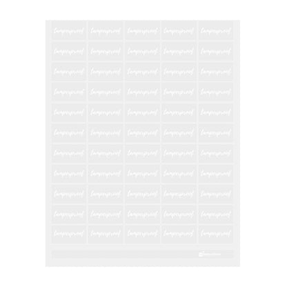 Label Tek Plastic Tamperproof Label - Clear with White Font, Water-Resistant - 2" x 1" - 100 count box
