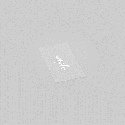 Label Tek Plastic Apple Label - Clear with White Font, Water-Resistant - 2" x 1" - 100 count box