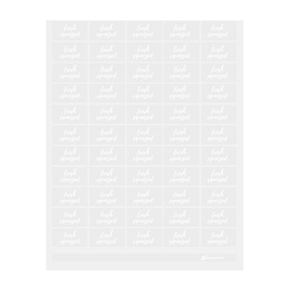 Label Tek Plastic Fresh Squeezed Label - Clear with White Font, Water-Resistant - 2" x 1" - 100 count box
