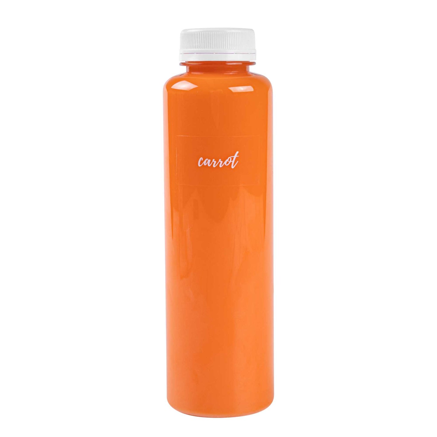 Label Tek Plastic Carrot Label - Clear with White Font, Water-Resistant - 2" x 1" - 100 count box
