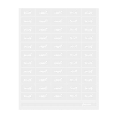 Label Tek Plastic Carrot Label - Clear with White Font, Water-Resistant - 2" x 1" - 100 count box
