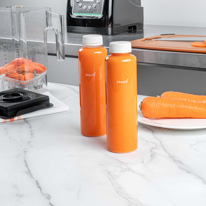 Label Tek Plastic Carrot Label - Clear with White Font, Water-Resistant - 2" x 1" - 100 count box