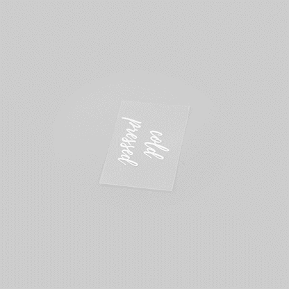 Label Tek Plastic Cold Pressed Label - Clear with White Font, Water-Resistant - 2" x 1" - 100 count box