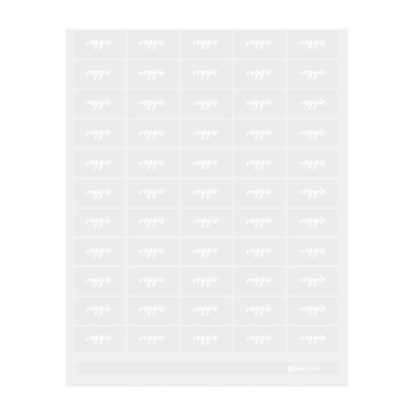 Label Tek Plastic Veggie Label - Clear with White Font, Water-Resistant - 2" x 1" - 100 count box