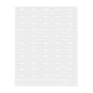 Label Tek Plastic Raw Label - Clear with White Font, Water-Resistant - 2" x 1" - 100 count box