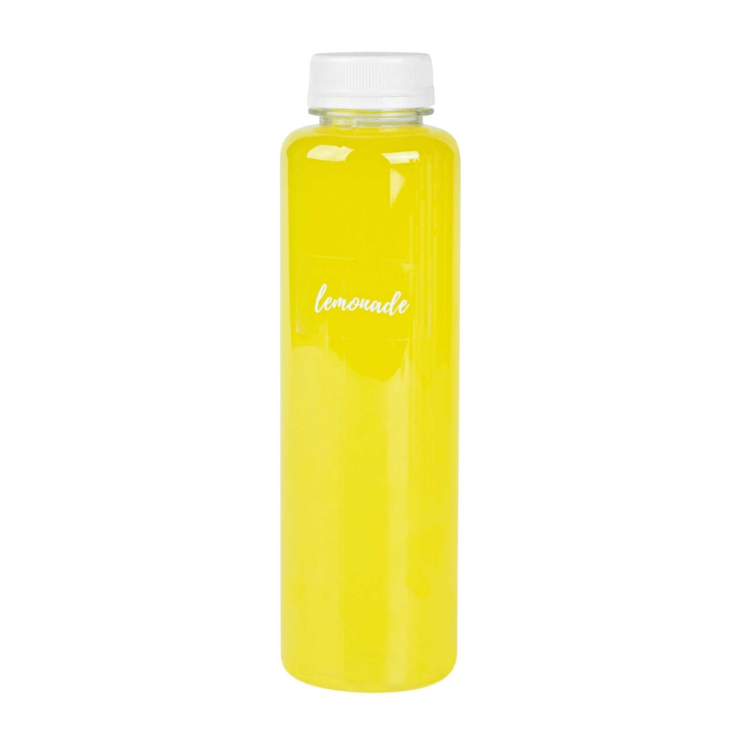 Label Tek Plastic Lemonade Label - Clear with White Font, Water-Resistant - 2" x 1" - 100 count box