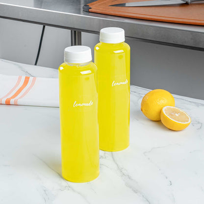 Label Tek Plastic Lemonade Label - Clear with White Font, Water-Resistant - 2" x 1" - 100 count box