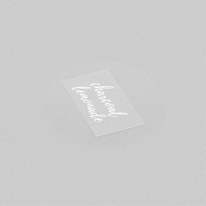 Label Tek Plastic Charcoal Lemonade - Clear with White Font, Water-Resistant - 2" x 1" - 100 count box