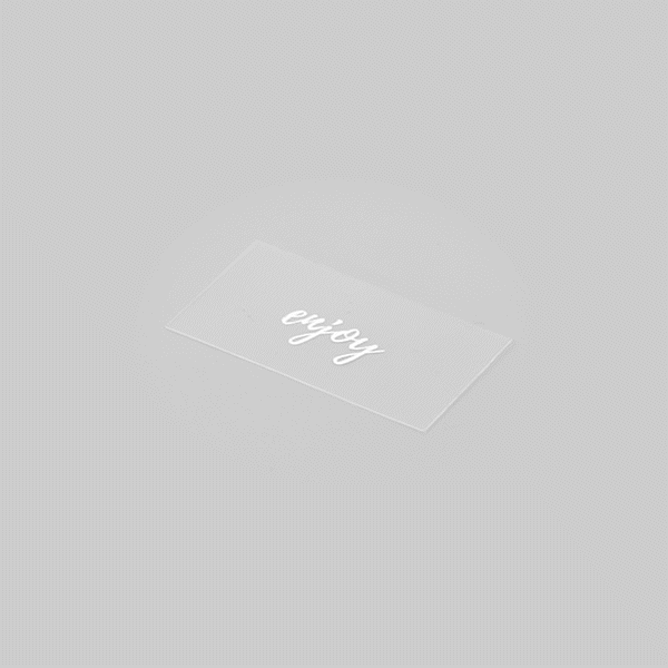 Label Tek Plastic Enjoy Label - Clear with White Font, Water-Resistant - 2" x 1" - 100 count box