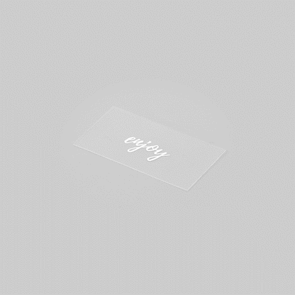 Label Tek Plastic Enjoy Label - Clear with White Font, Water-Resistant - 2" x 1" - 100 count box