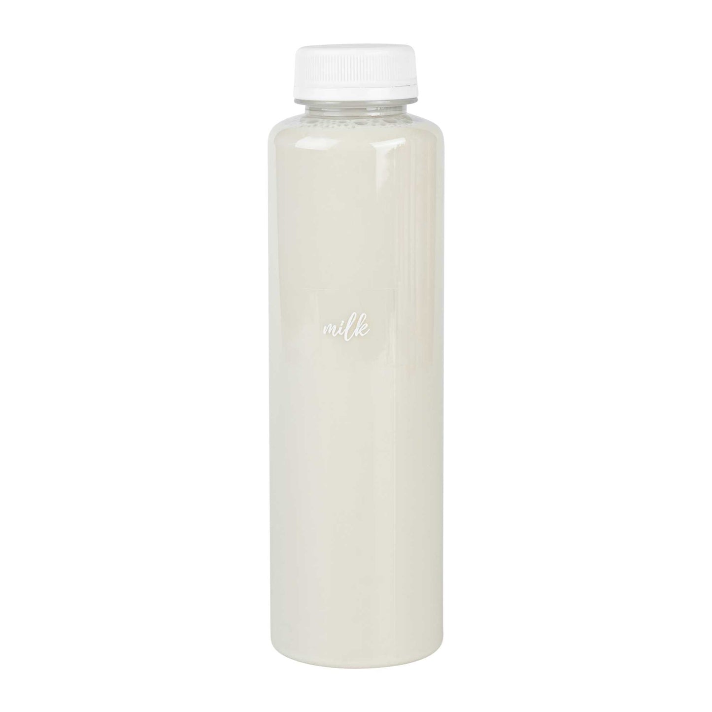 Label Tek Plastic Milk Label - Clear with White Font, Water-Resistant - 2" x 1" - 100 count box