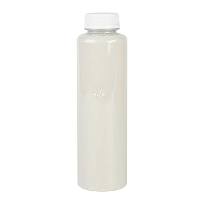 Label Tek Plastic Milk Label - Clear with White Font, Water-Resistant - 2" x 1" - 100 count box