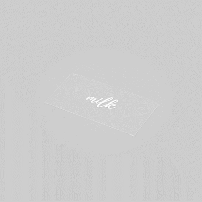 Label Tek Plastic Milk Label - Clear with White Font, Water-Resistant - 2" x 1" - 100 count box